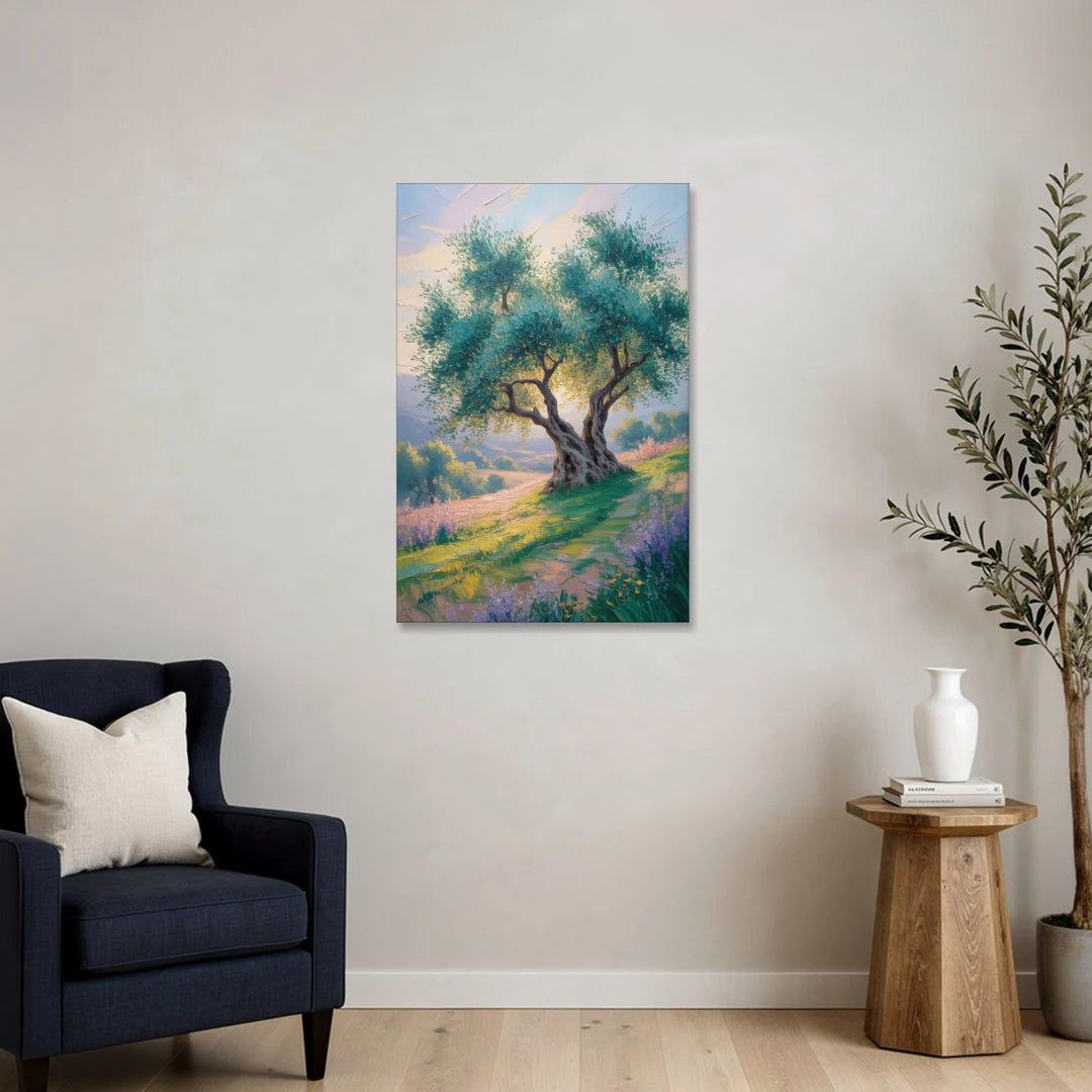Christian Olive Tree Harmony - Canvas Wall Art - Sofa - 24x36