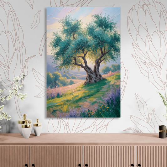 Christian Olive Tree Harmony Living Room - Canvas Wall Art
