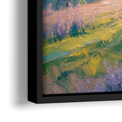 Christian Olive Tree Harmony - Close-Up Black Frame Canvas