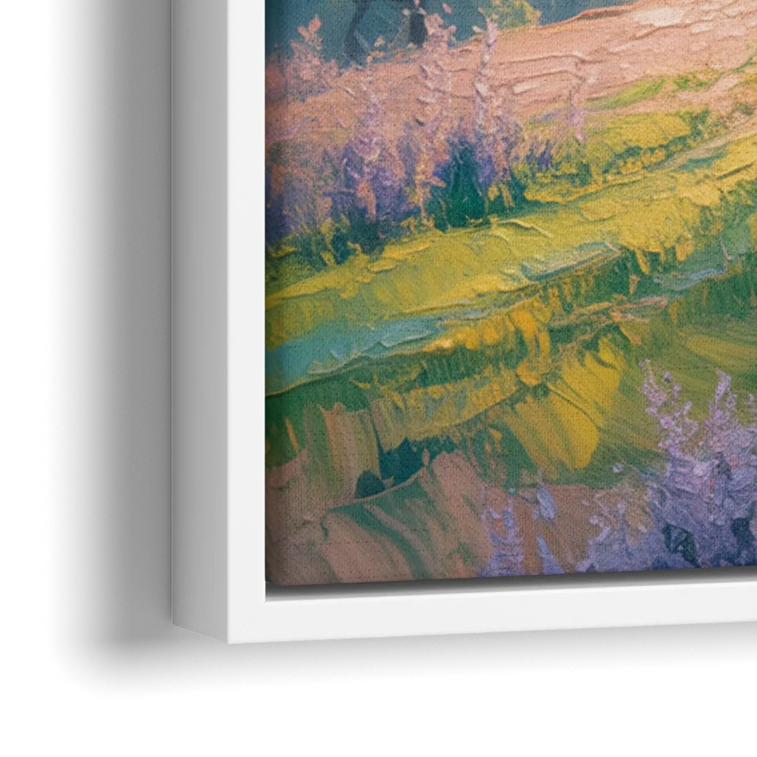Christian Olive Tree Harmony - Close-Up White Frame Canvas