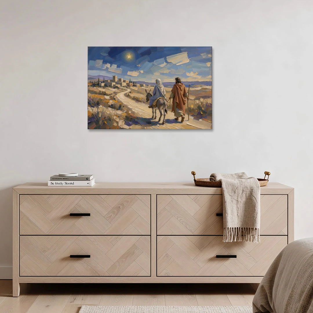 Christmas Road to Bethlehem for the Church - Canvas Wall Art - Coffee Table - 36x24