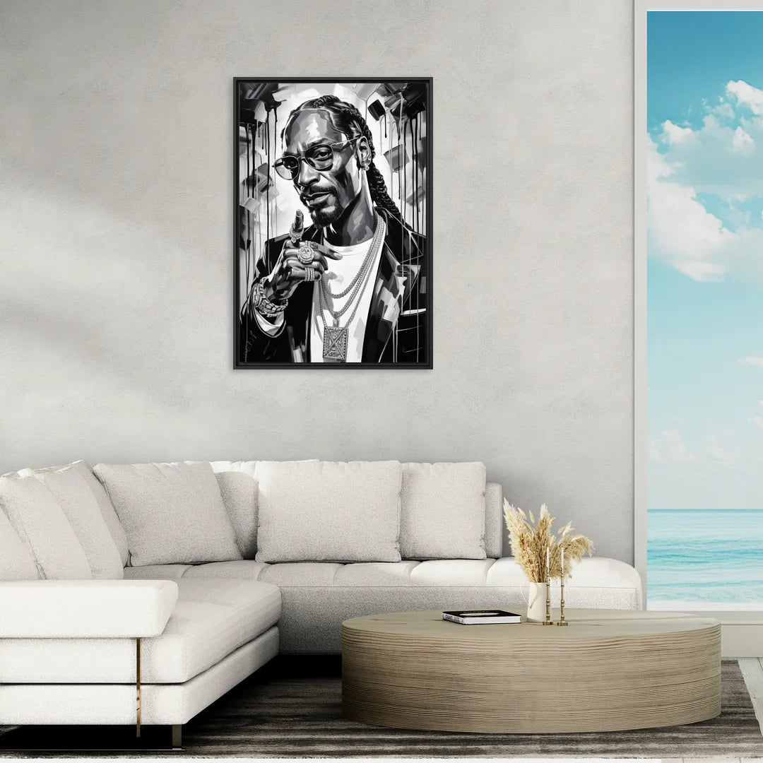 Chronic Wave 2.0 - Living Room Black Frame Canvas