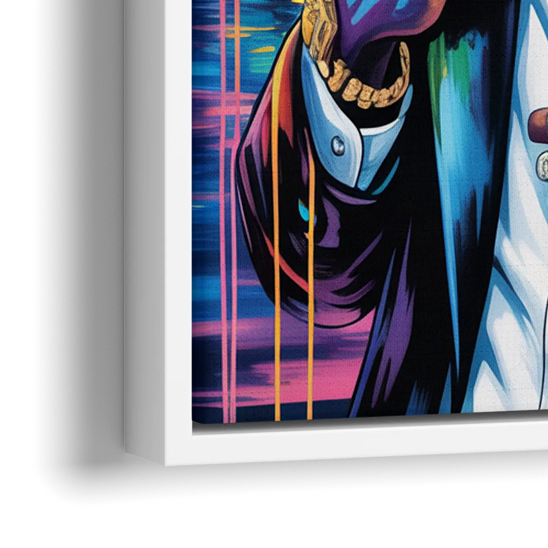 Chronic Wave - Close-Up White Frame Canvas