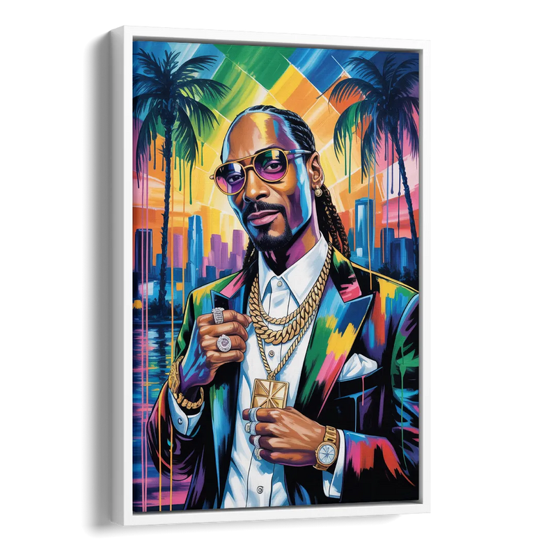 Chronic Wave Side - White Canvas Wall Art