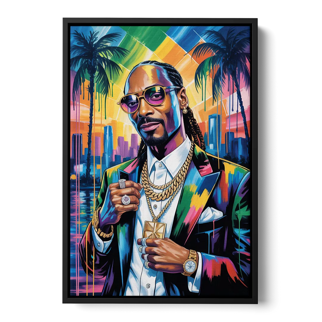 Chronic Wave Front - Black Canvas Wall Art