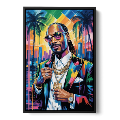 Chronic Wave Front - Black Canvas Wall Art