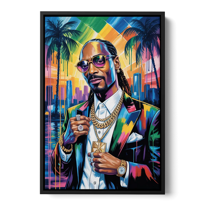 Chronic Wave Front - Black Canvas Wall Art