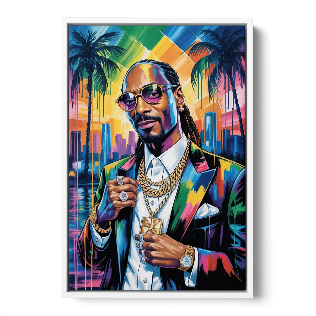 Chronic Wave Front - White Canvas Wall Art