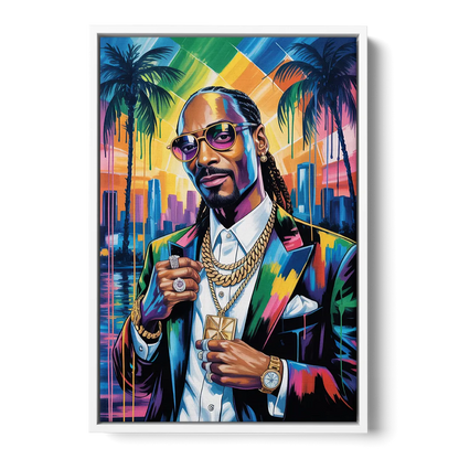 Chronic Wave Front - White Canvas Wall Art