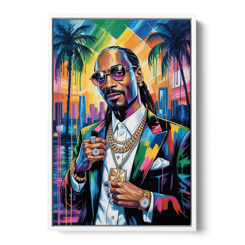 Chronic Wave Front - White Canvas Wall Art