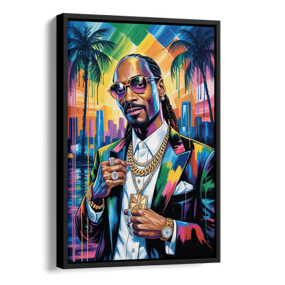 Chronic Wave Side - Black Canvas Wall Art