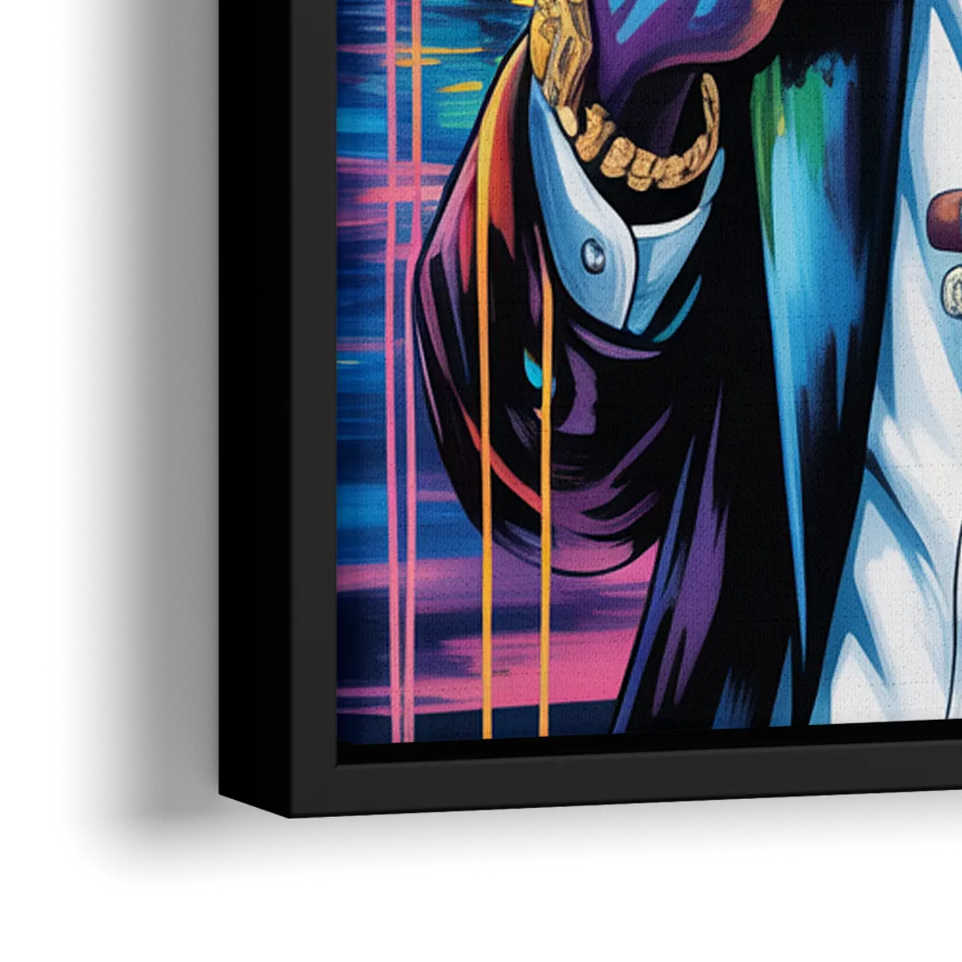 Chronic Wave - Close-Up Black Frame Canvas