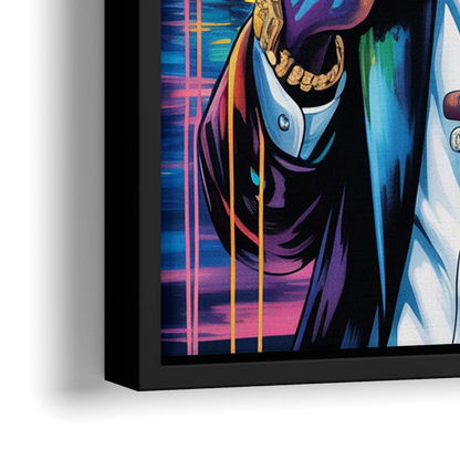 Chronic Wave - Close-Up Black Frame Canvas