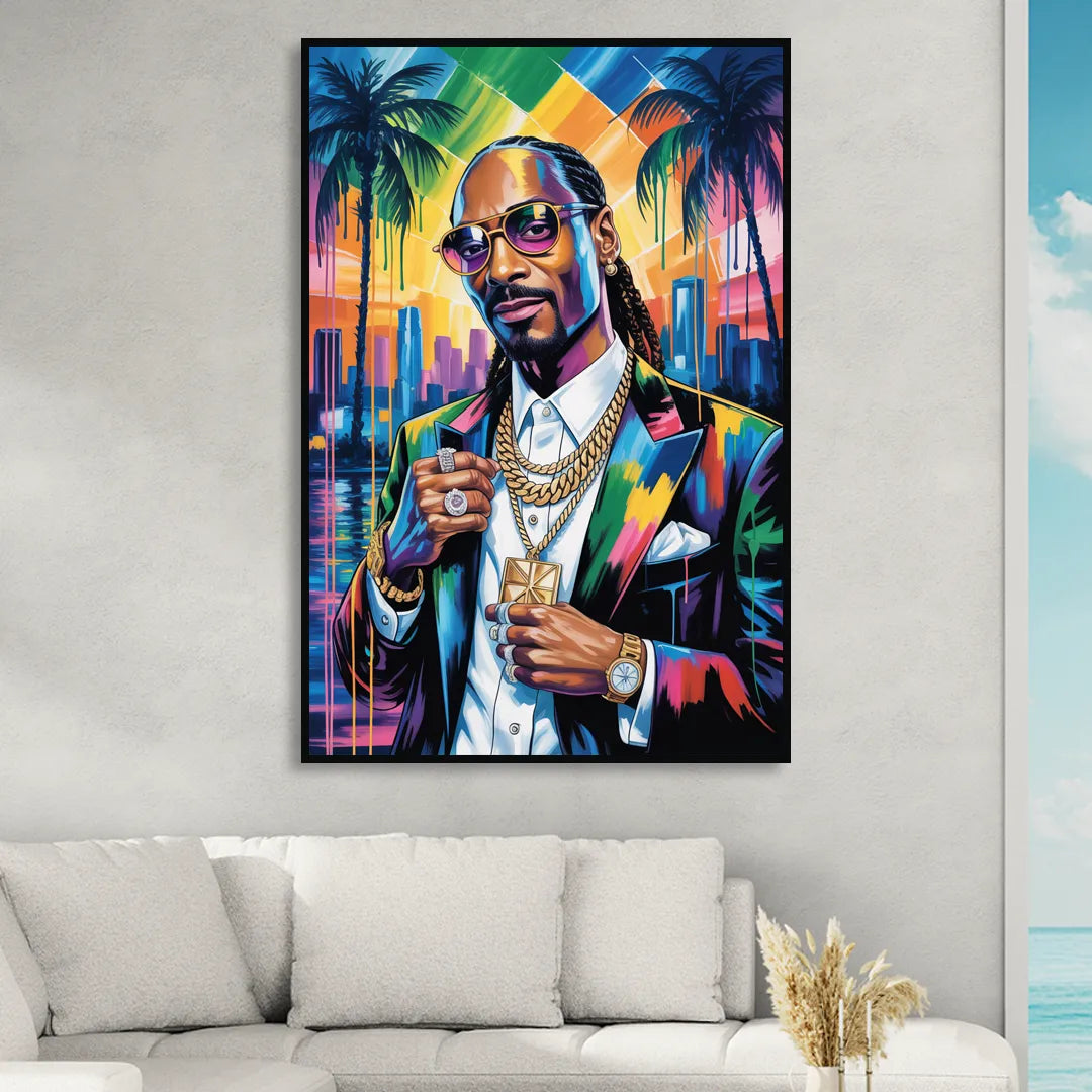 Chronic Wave Sitting Room - Black Canvas Wall Art