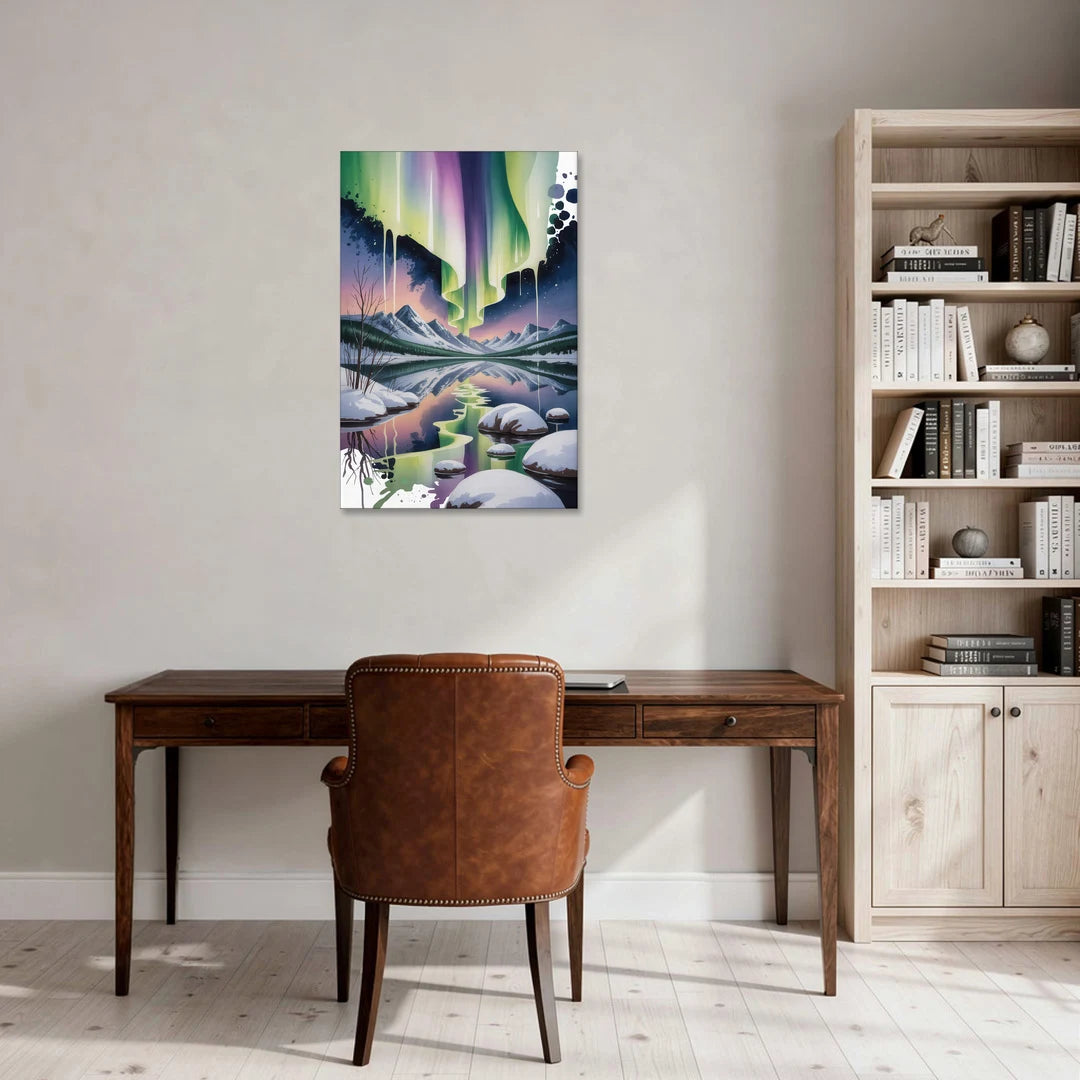 Churchill Northern Lights - Canvas Wall Art - Office - 24x36
