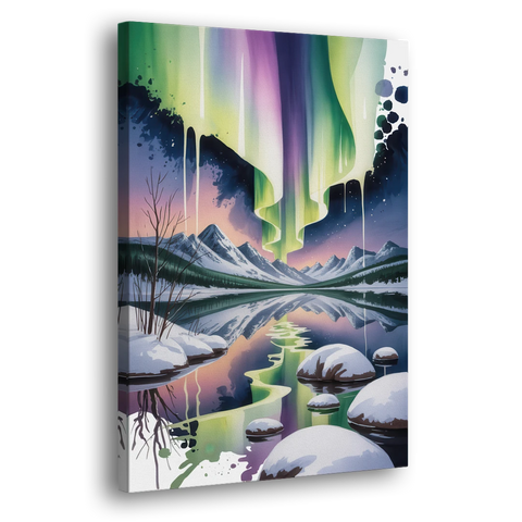 Churchill Northern Lights - Canvas Wall Art - Side