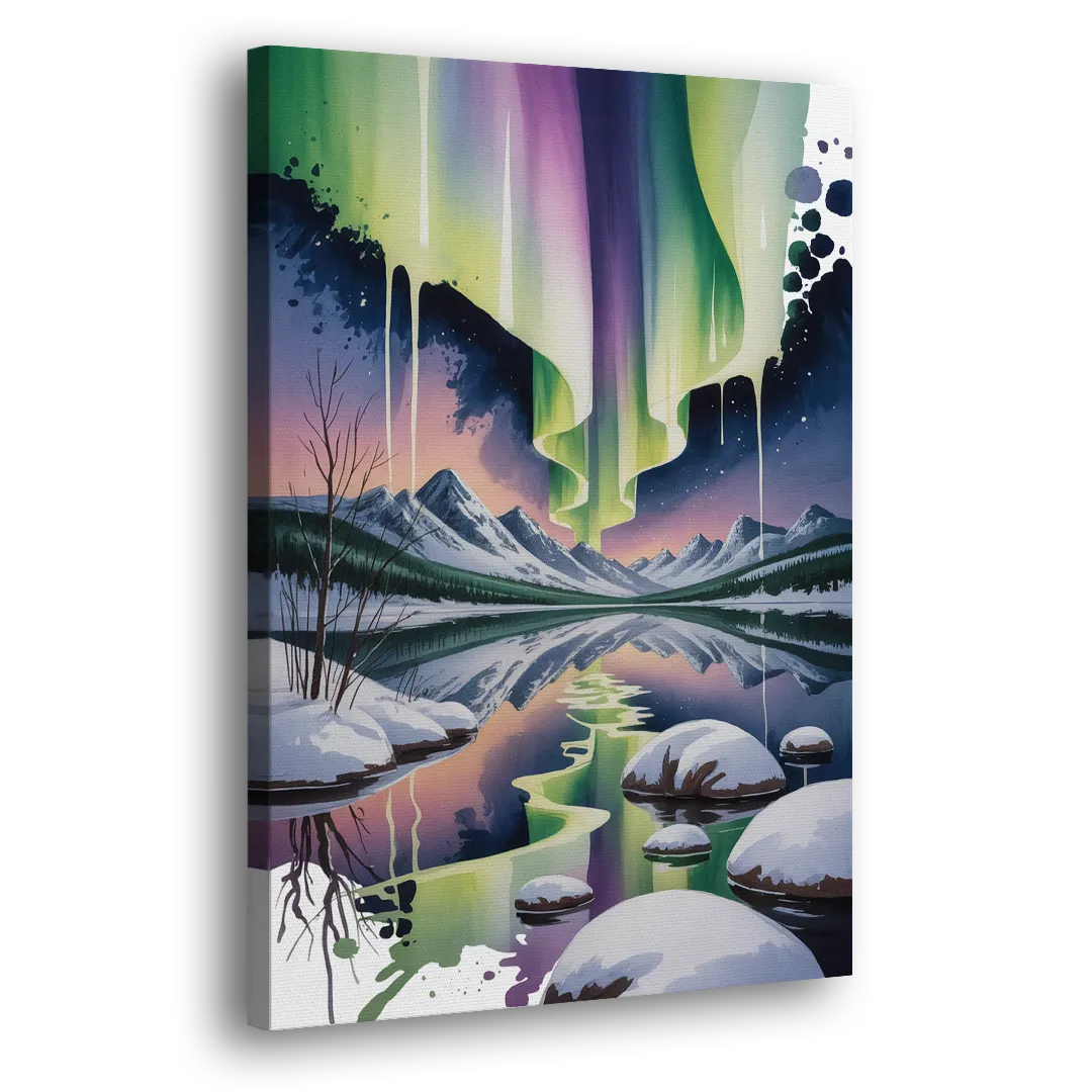 Churchill Northern Lights Side - Canvas Wall Art