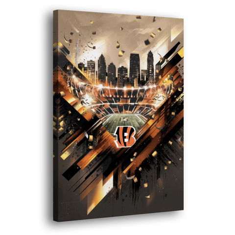 Cincinnati Bengals AFC Championship Celebration - Canvas Wall Art - Side