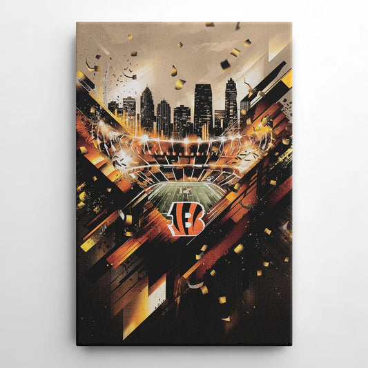 Cincinnati Bengals AFC Championship Celebration - Canvas Wall Art
