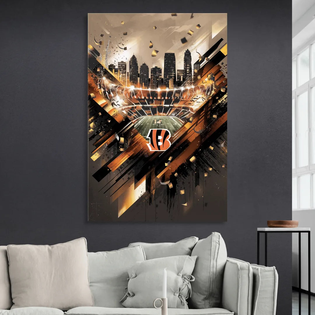 Cincinnati Bengals AFC Championship Celebration Sitting Room - Canvas Wall Art