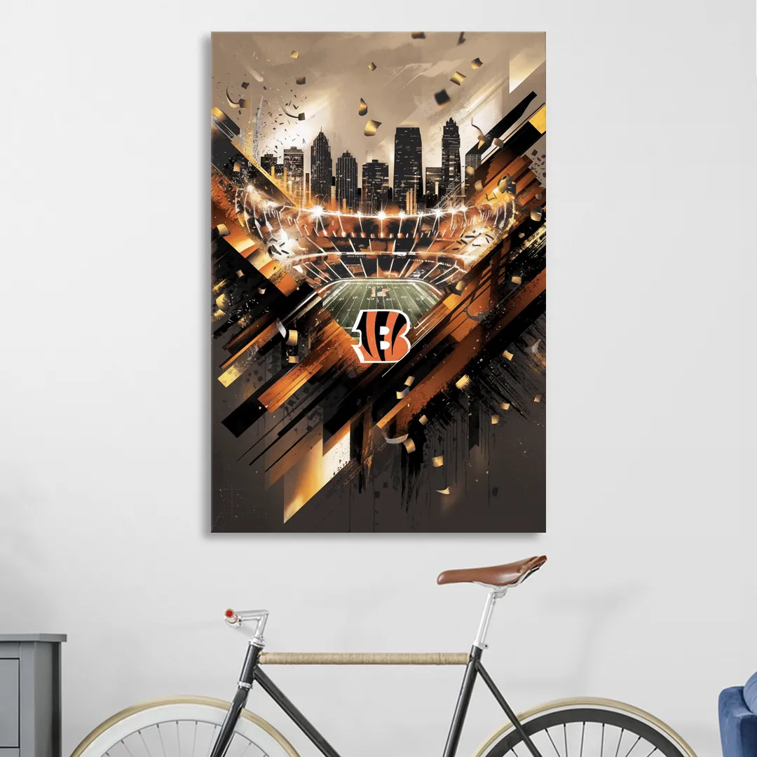 Cincinnati Bengals AFC Championship Celebration Living Room - Canvas Wall Art
