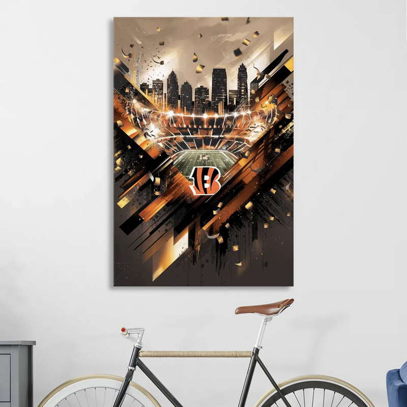 Cincinnati Bengals AFC Championship Celebration Living Room - Canvas Wall Art