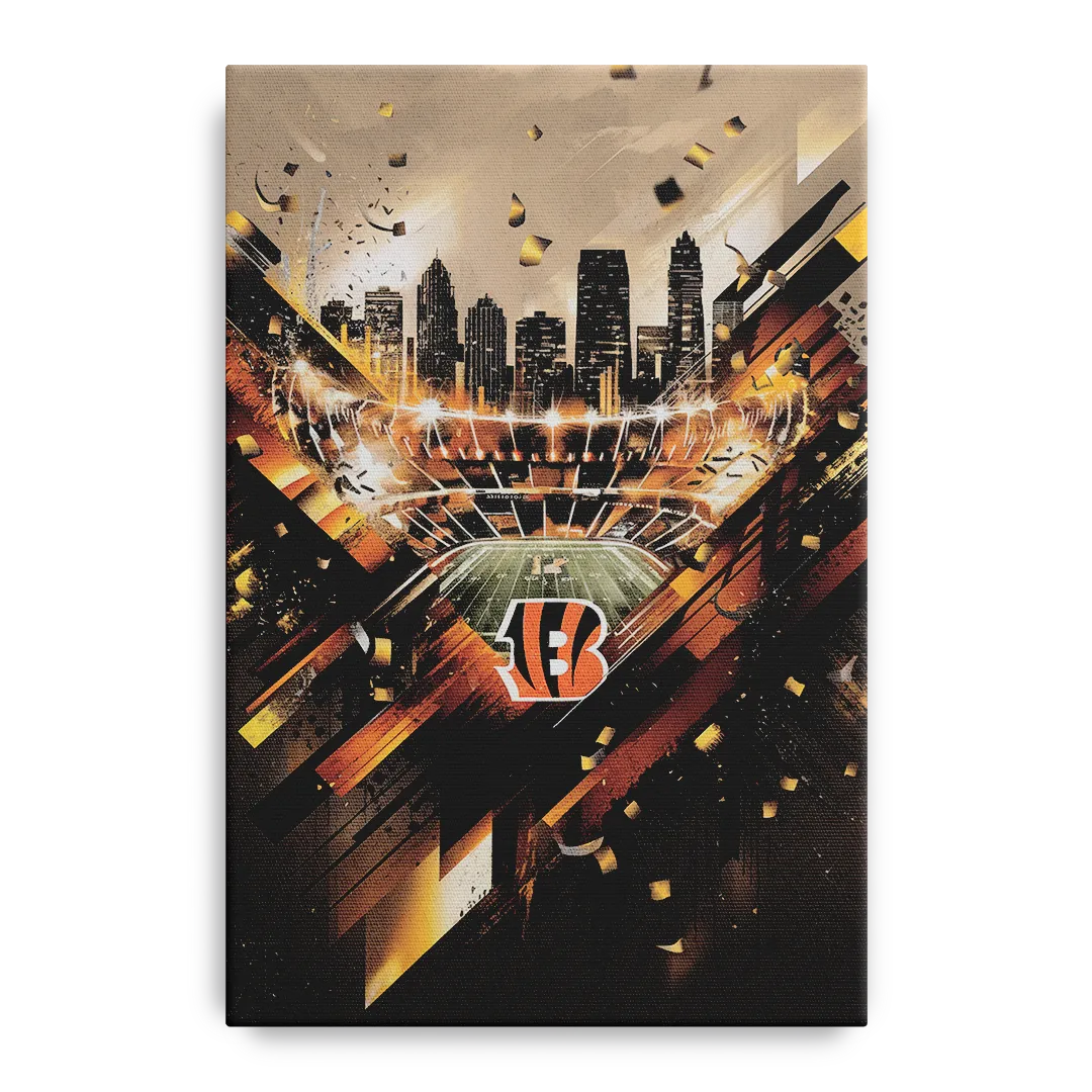 Cincinnati Bengals AFC Championship Celebration Front - Canvas Wall Art