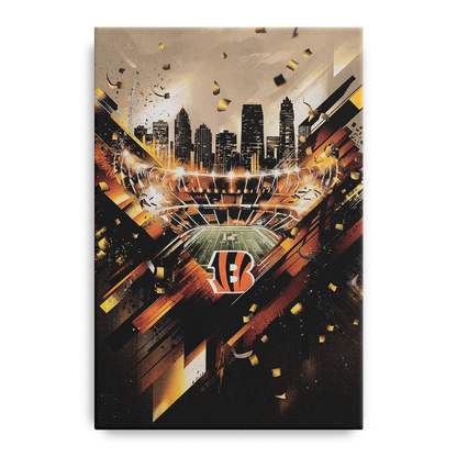 Cincinnati Bengals AFC Championship Celebration Front - Canvas Wall Art