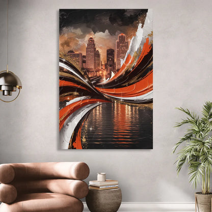 Cincinnati Bengals Championship Parade Sitting Room - Canvas Wall Art