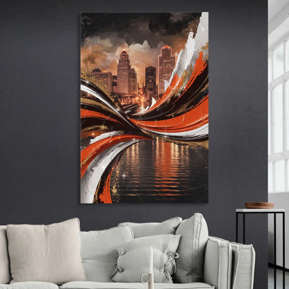 Cincinnati Bengals Championship Parade Living Room - Canvas Wall Art
