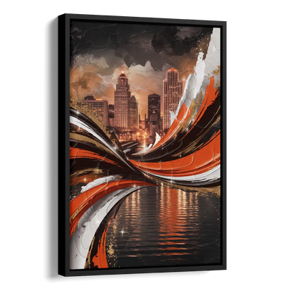 Cincinnati Bengals Championship Parade Side - Black Canvas Wall Art
