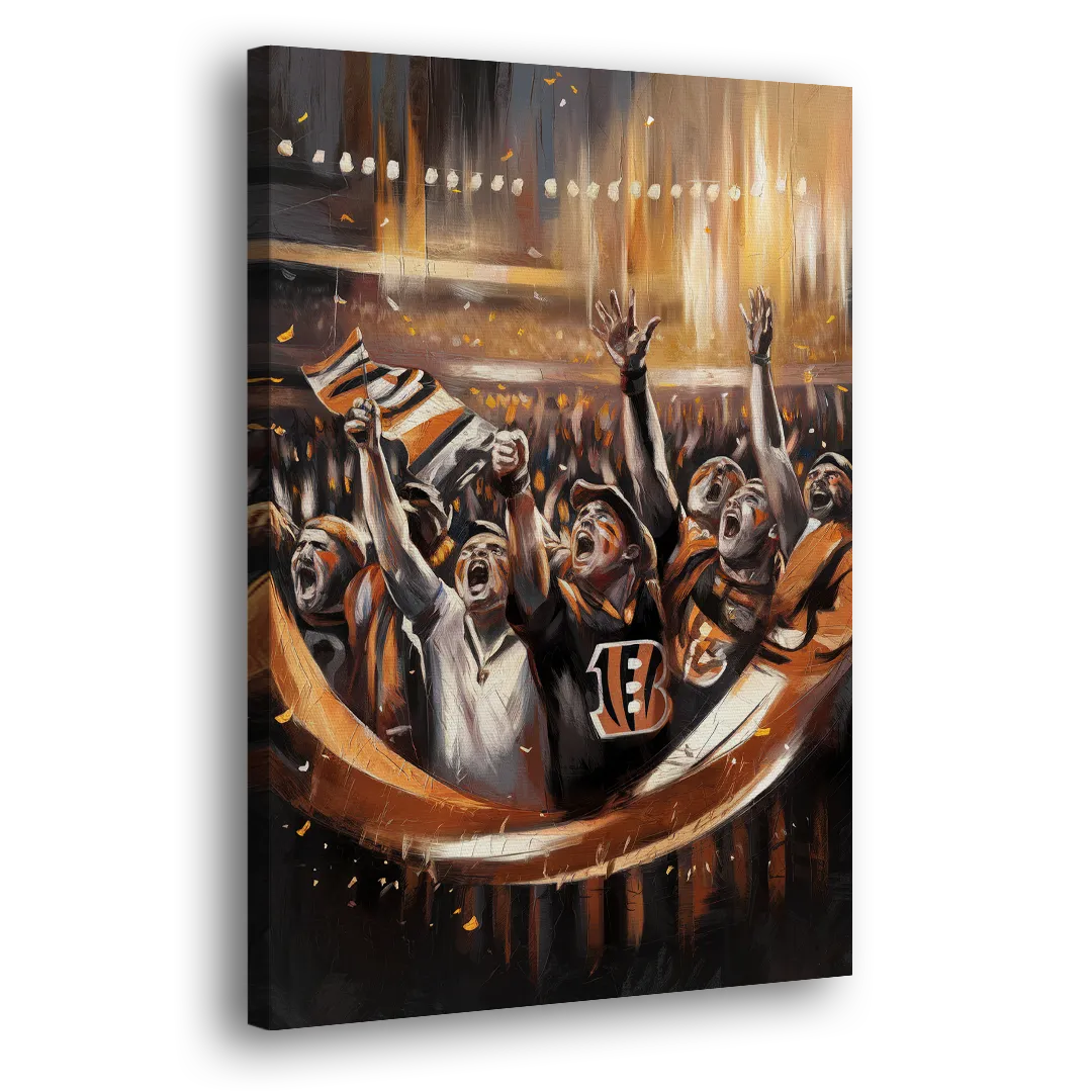 Cincinnati Bengals Fans in Action Side - Canvas Wall Art