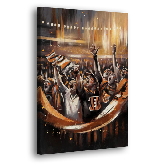 Cincinnati Bengals Fans in Action Side - Canvas Wall Art
