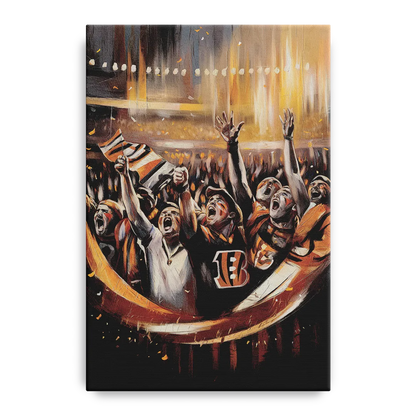 Cincinnati Bengals Fans in Action Front - Canvas Wall Art