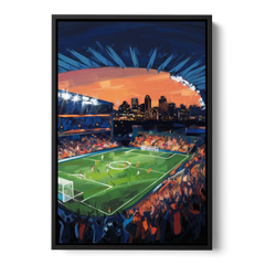Cincinnati FC Stadium Lights - Black Framed Canvas Wall Art - Front