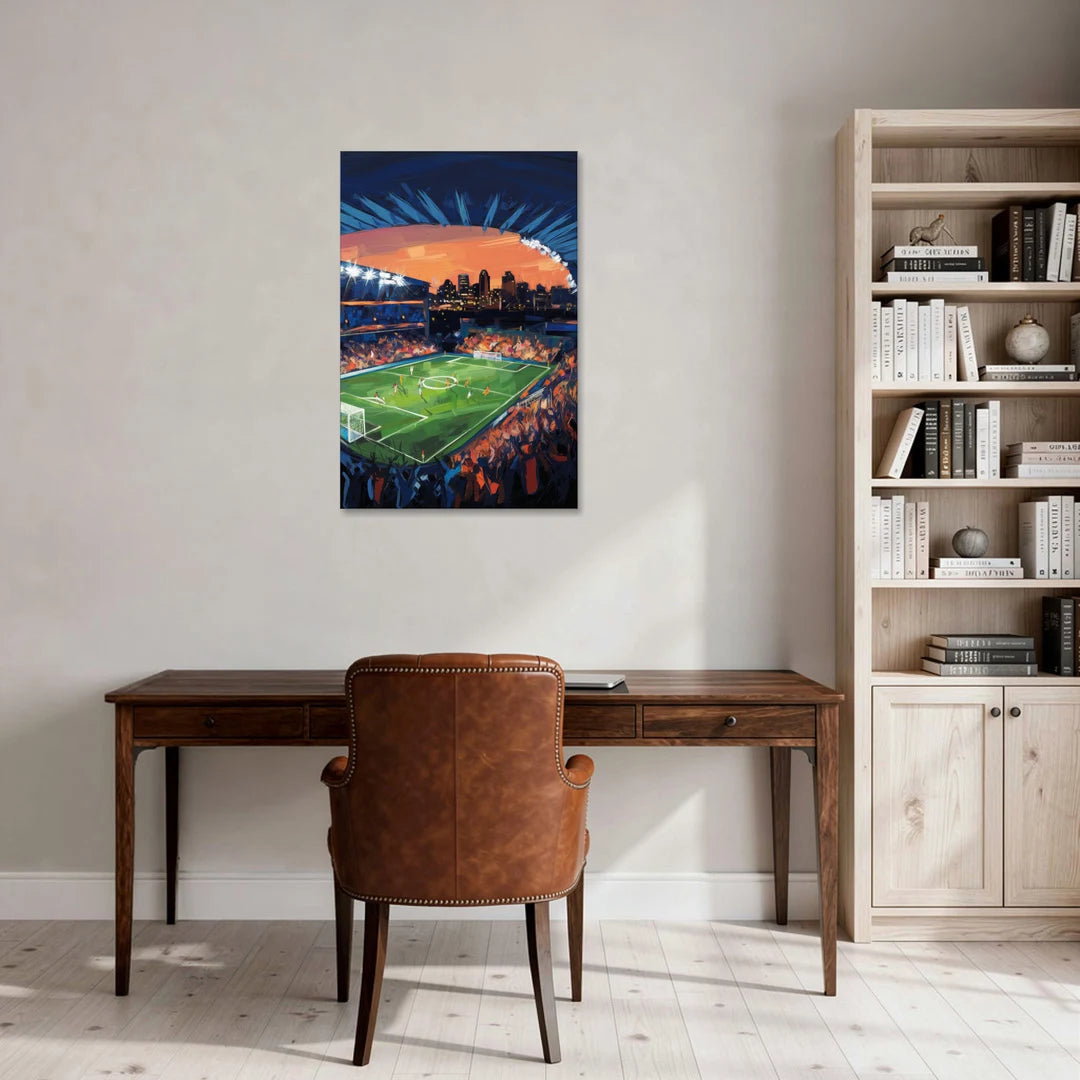 Cincinnati FC Stadium Lights - Canvas Wall Art - Office - 24x36