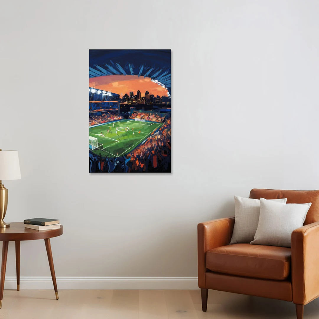 Cincinnati FC Stadium Lights - Canvas Wall Art - Sofa - 24x36