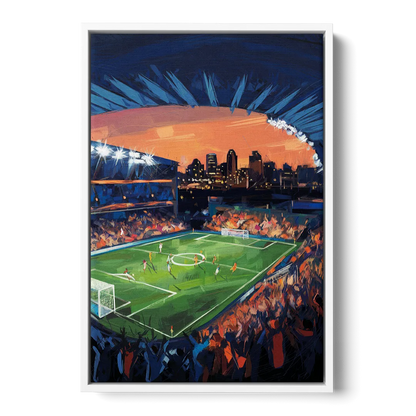 Cincinnati FC Stadium Lights Front - White Canvas Wall Art