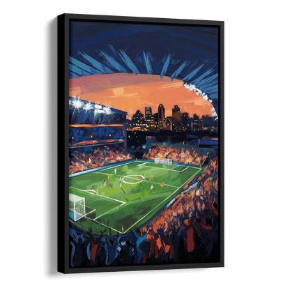 Cincinnati FC Stadium Lights Side - Black Canvas Wall Art