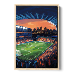 Cincinnati FC Stadium Lights - Oak Framed Canvas Wall Art - Front