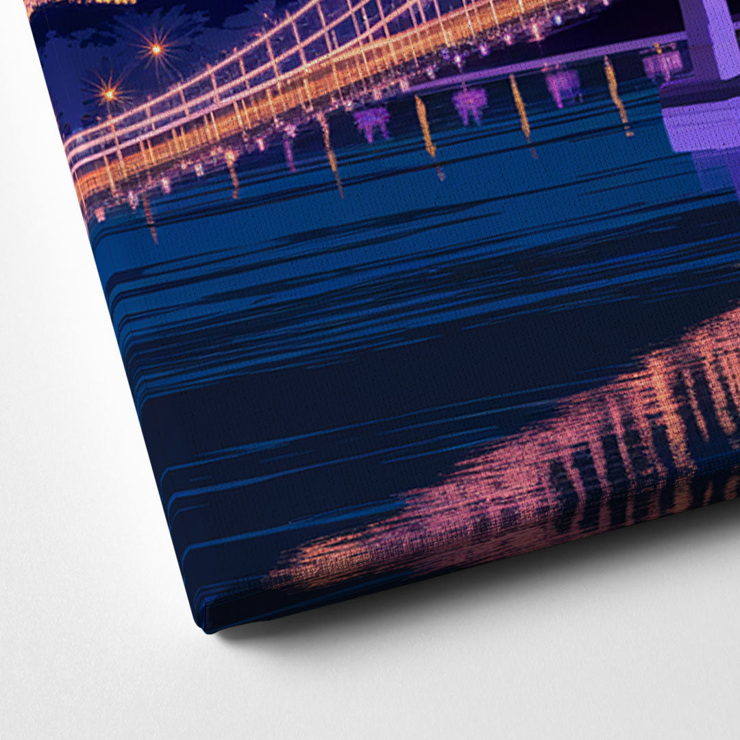 Cincinnati Nighttime Skyline Canvas Close Up