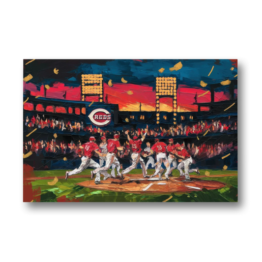 Cincinnati Reds Historic Moments - Canvas Wall Art - Front