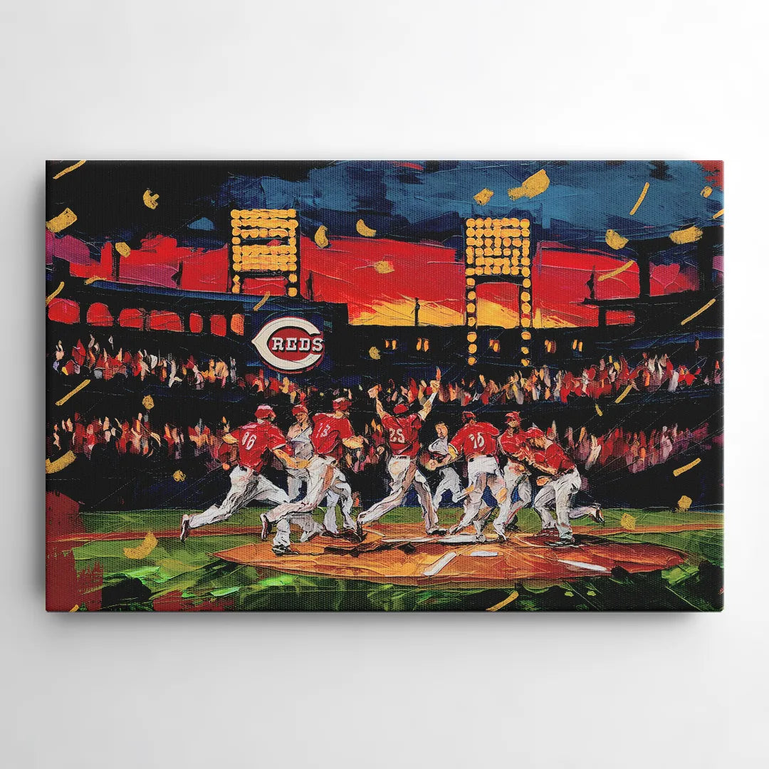 Cincinnati Reds Historic Moments - Canvas Wall Art