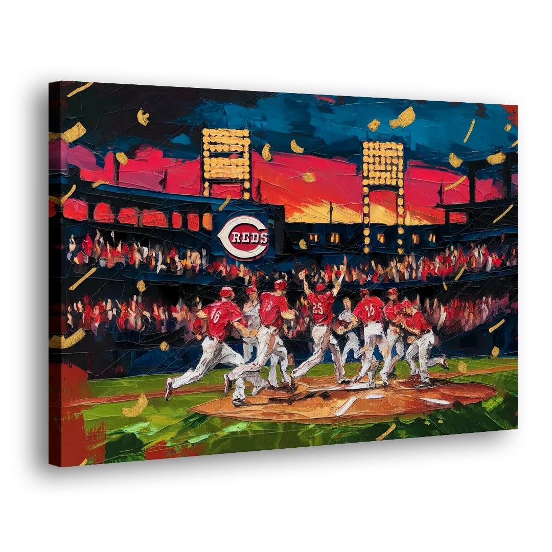 Cincinnati Reds Historic Moments Side - Canvas Wall Art