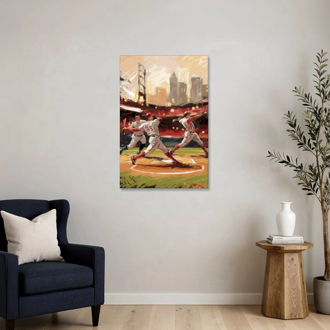 Cincinnati Reds Legendary Players - Canvas Wall Art - Sofa - 24x36