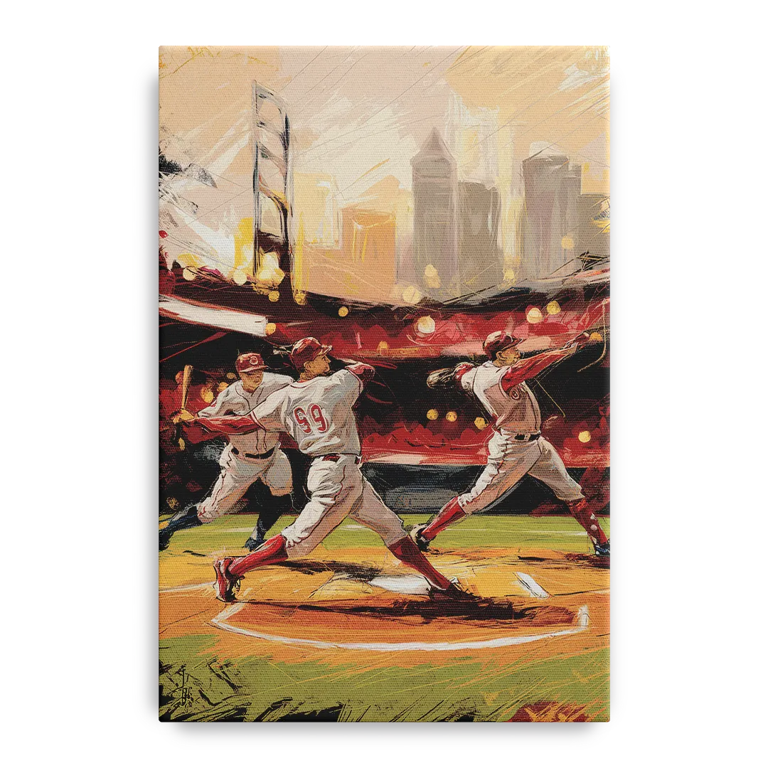 Cincinnati Reds Legendary Players Front - Canvas Wall Art