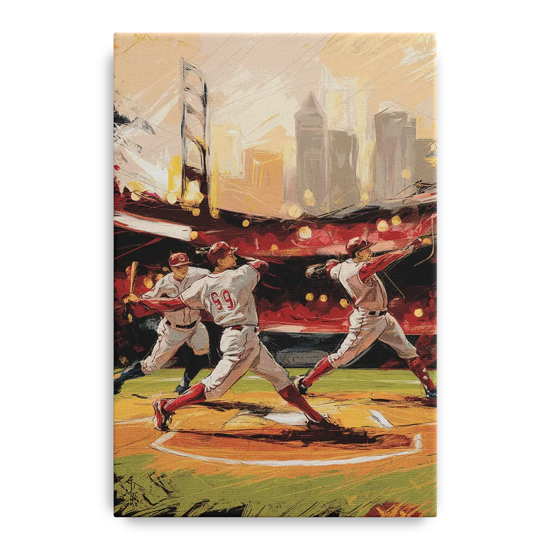Cincinnati Reds Legendary Players Front - Canvas Wall Art