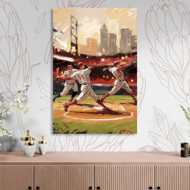 Cincinnati Reds Legendary Players Sitting Room - Canvas Wall Art
