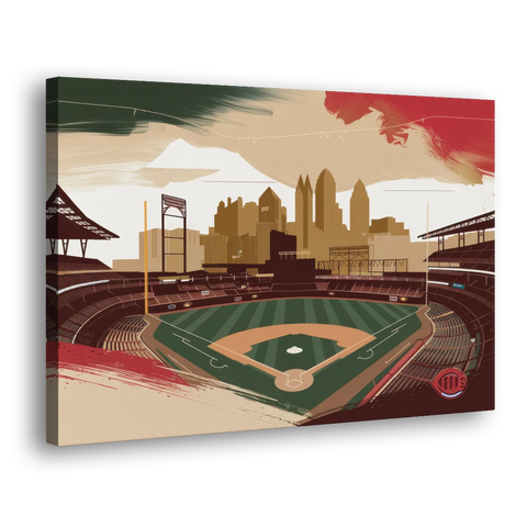 Cincinnati Reds Vintage Moments - Canvas Wall Art - Side