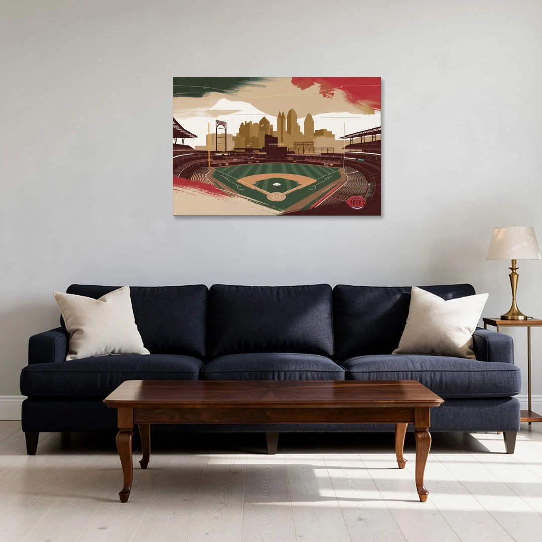 Cincinnati Reds Vintage Moments - Canvas Wall Art - Sofa - 36x24